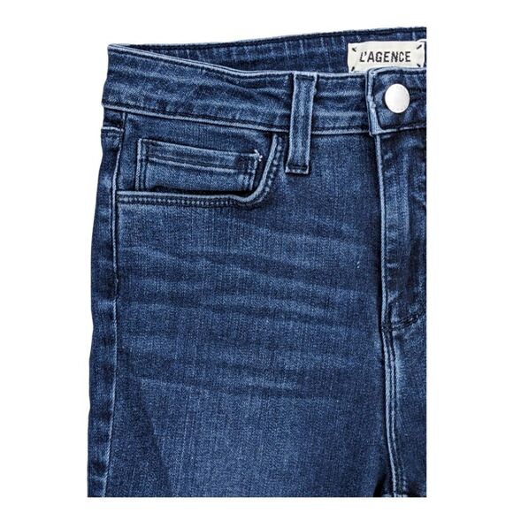 L'AGENCE Women's High Rise Skinny Margot Dark Wash Prime Blue Jeans Size 26 - Picture 9 of 14